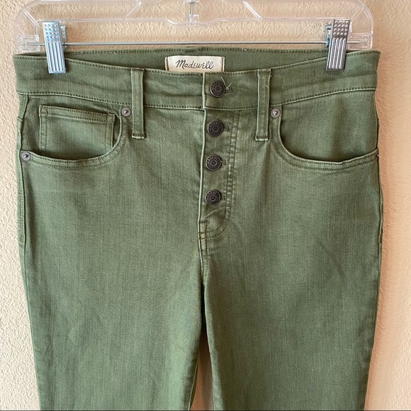 Madewell 9” Rise Skinny Crop Jeans Garment-Dyed Button-Front Edition - Picture 4 of 9